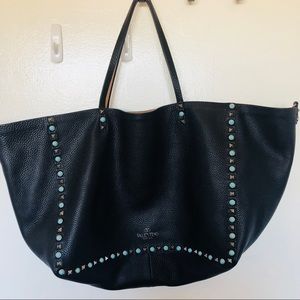 Valentino reversible leather tote large